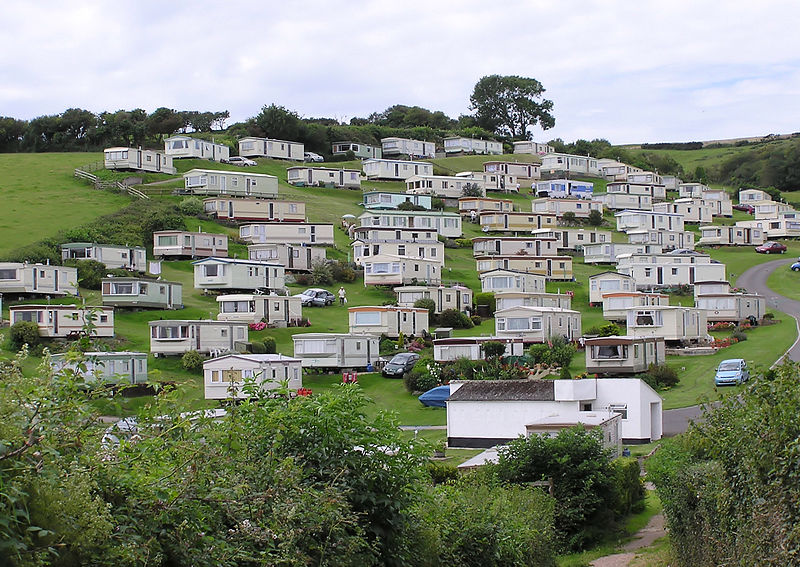 Caravans at Beer, Devon. By Arpingstone